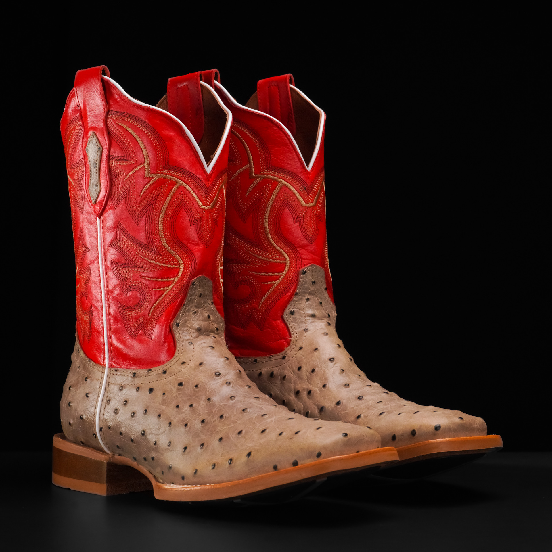 Matte Bone Caiman Neck - Square Toe