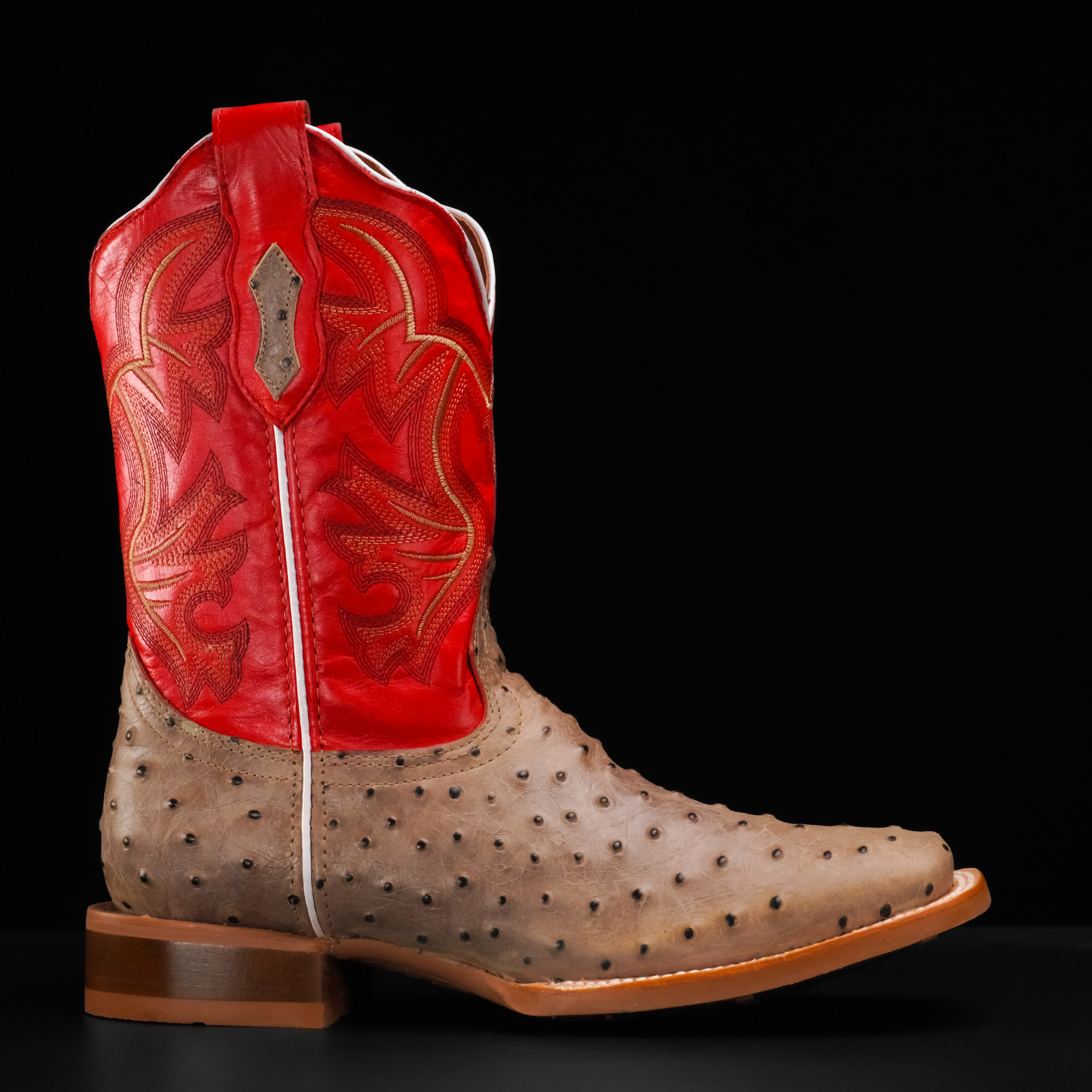 Matte Bone Caiman Neck - Square Toe - Image 2