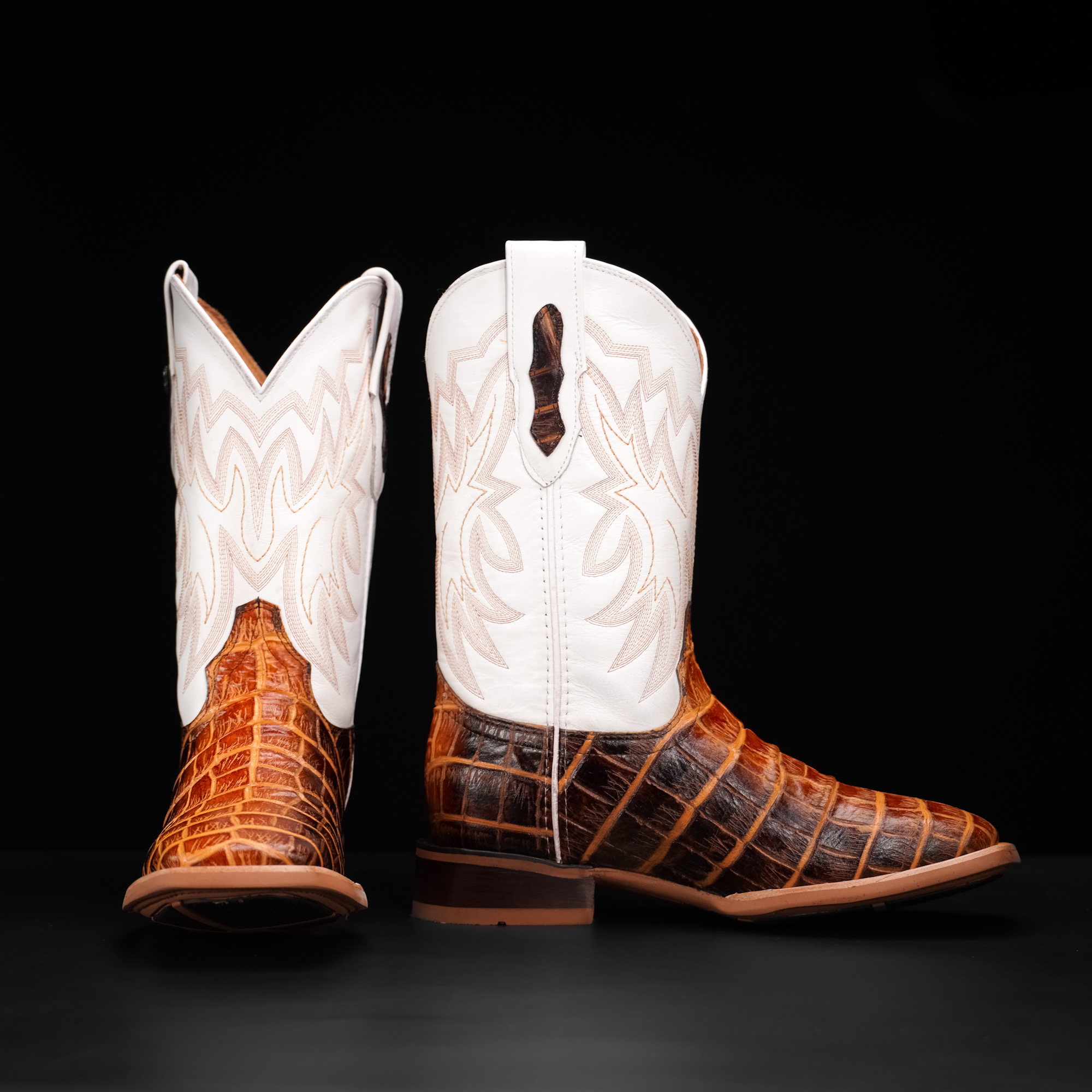 Honey Alligator Belly - Square Toe - Image 2