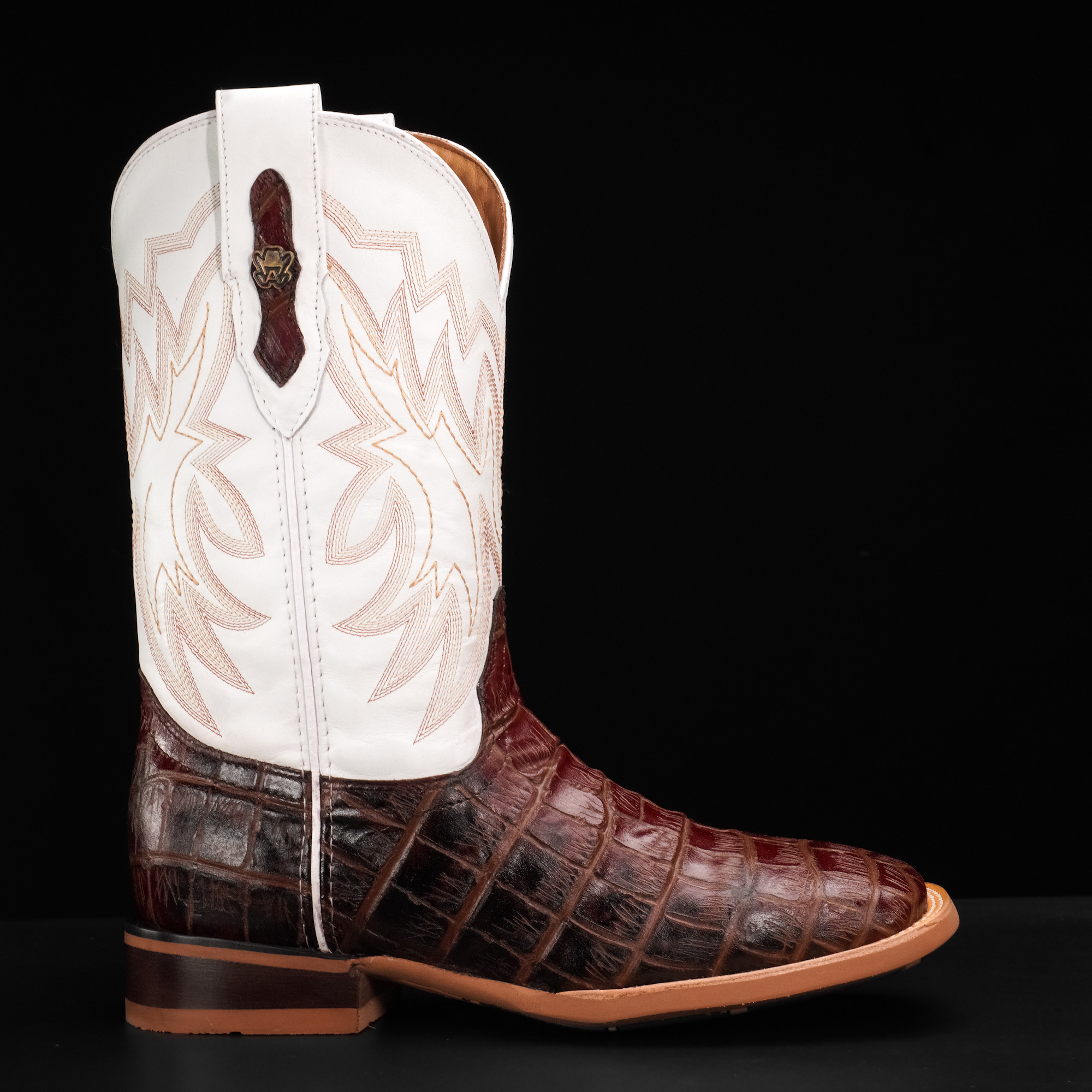 Cherry Alligator Belly - Square Toe - Image 2