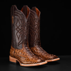 Honey Caiman Neck - Square Toe