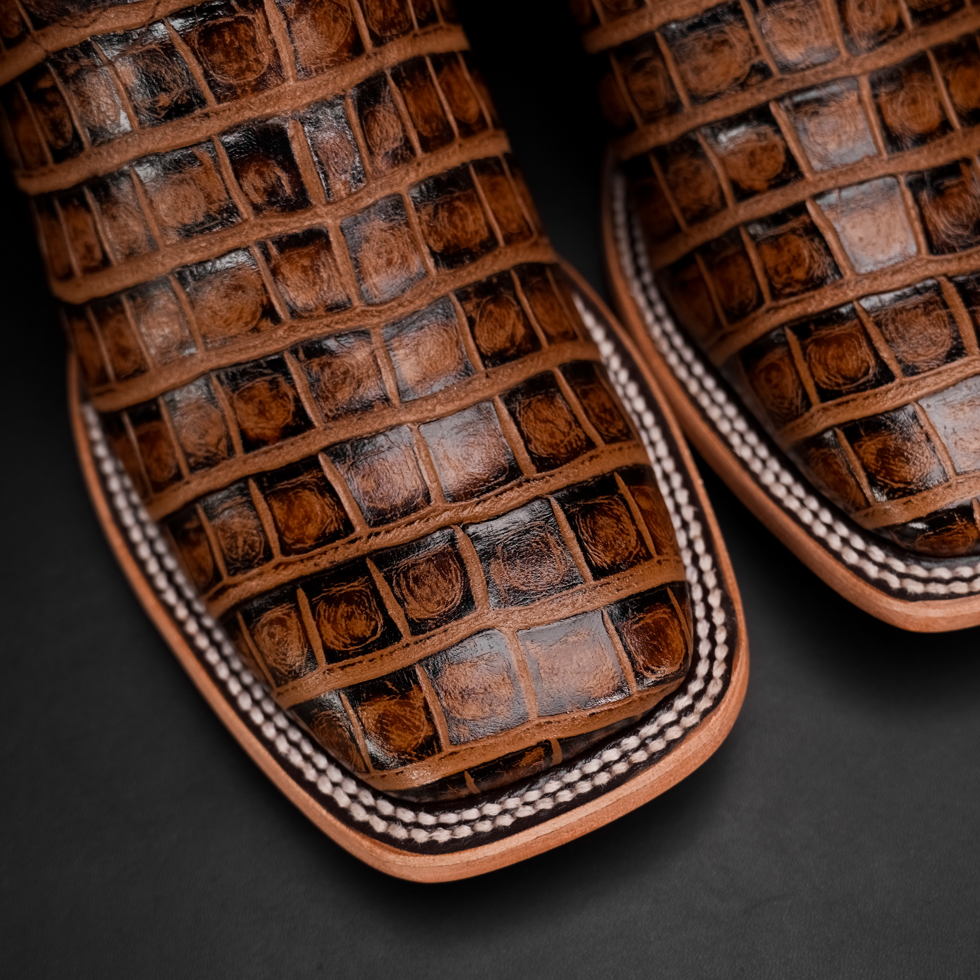 Honey Alligator Belly - Square Toe - Image 3