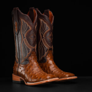 Honey Ostrich – Square Toe