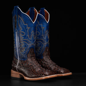 Brown Caiman Neck - Square Toe