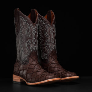 Matte Brown Pirarucu – Square Toe