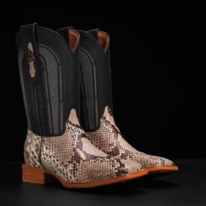 AUTHENTIC Natural Python Belly – Square Toe