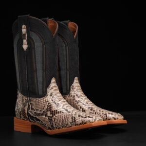 AUTHENTIC Natural Python – Square Toe