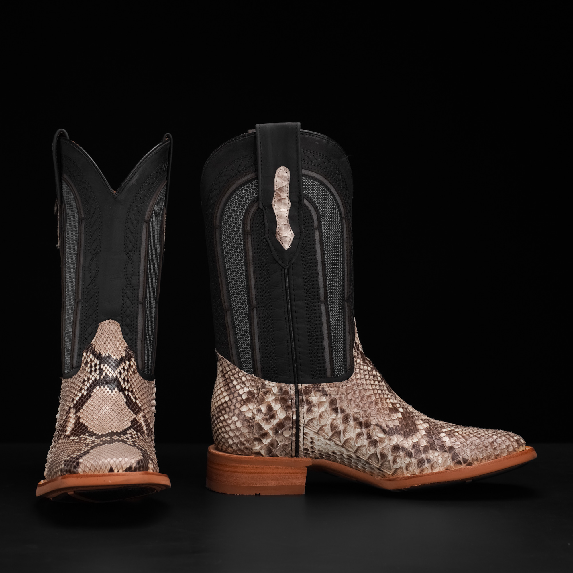 AUTHENTIC Natural Python Belly – Square Toe - Image 3