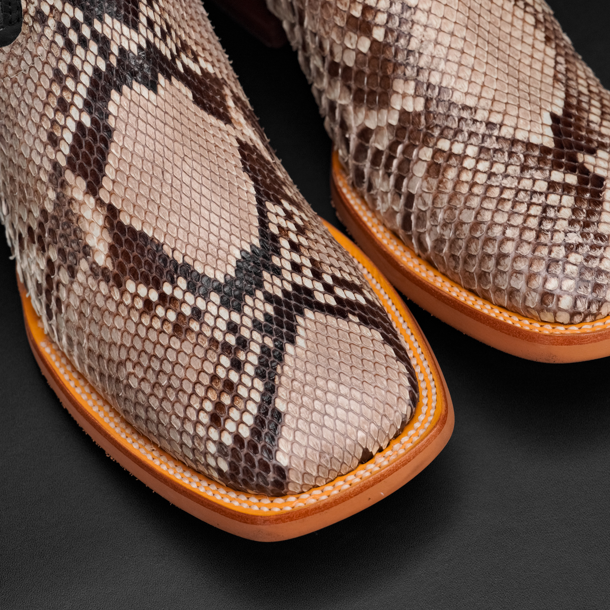 AUTHENTIC Natural Python Belly – Square Toe - Image 4