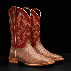 AUTHENTIC Mink Caiman Horn Back – Square Toe