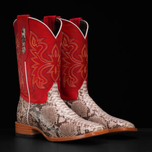 AUTHENTIC Natural Python – Square Toe