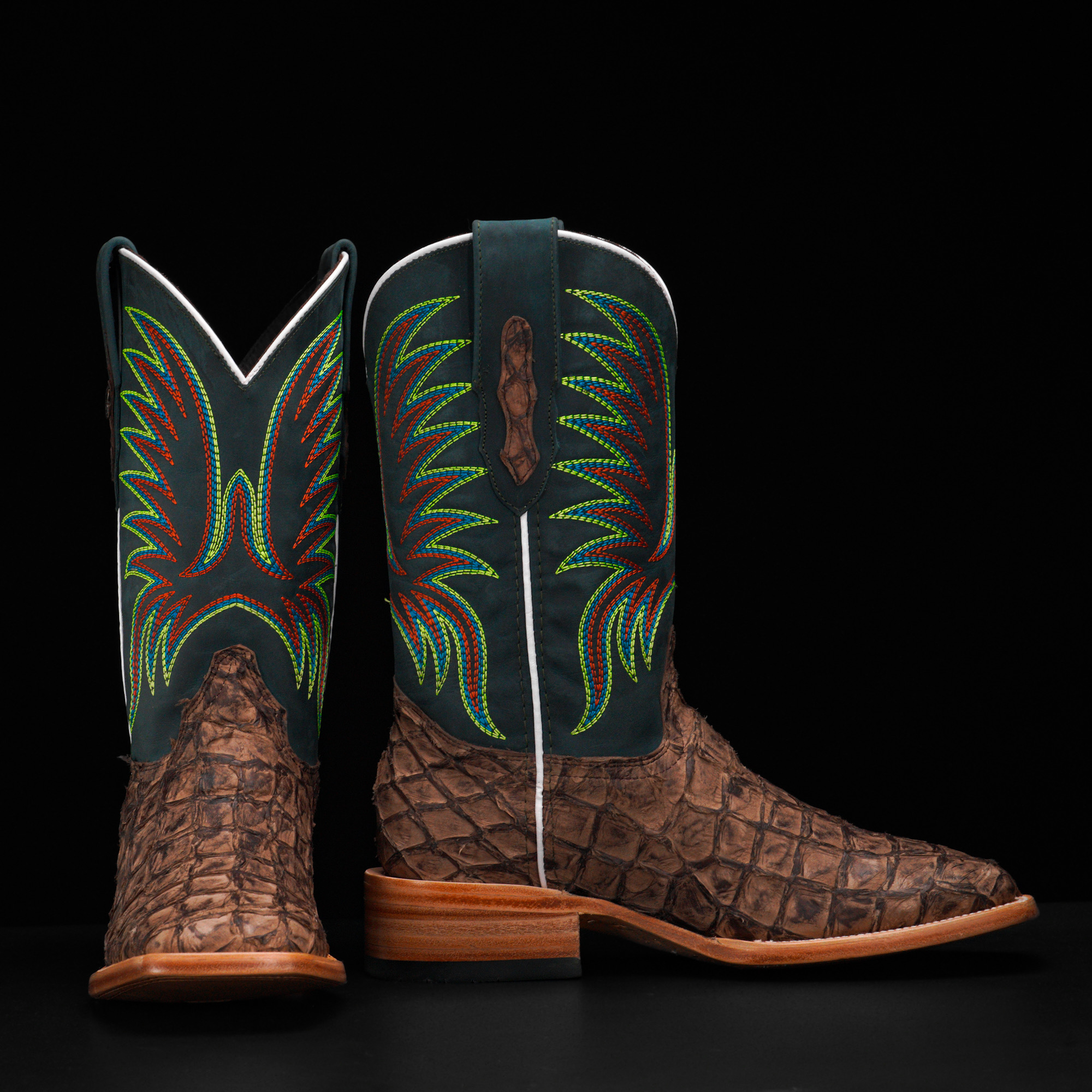 AUTHENTIC Brown Pirarucu – Square Toe - Image 2