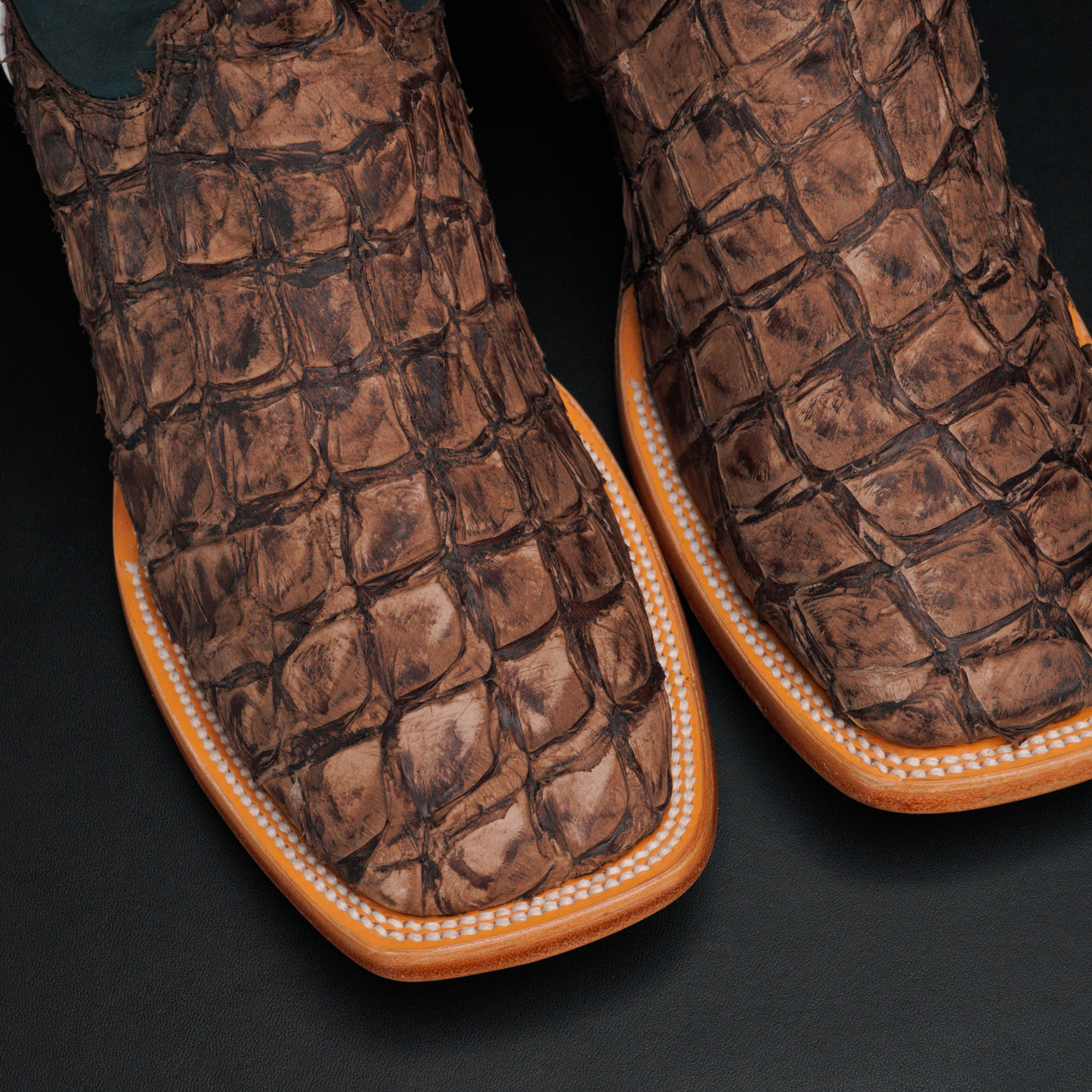 AUTHENTIC Brown Pirarucu – Square Toe - Image 3