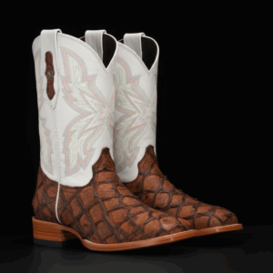 AUTHENTIC Brown Pirarucu – Square Toe