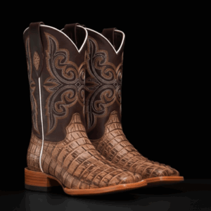 AUTHENTIC Mink Caiman Tail – Square Toe