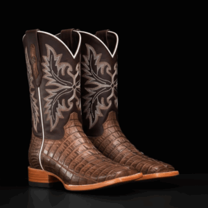 AUTHENTIC Mink Caiman Tail – Square Toe