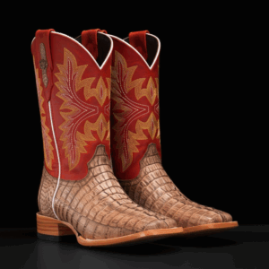 AUTHENTIC Mink Caiman Tail – Square Toe