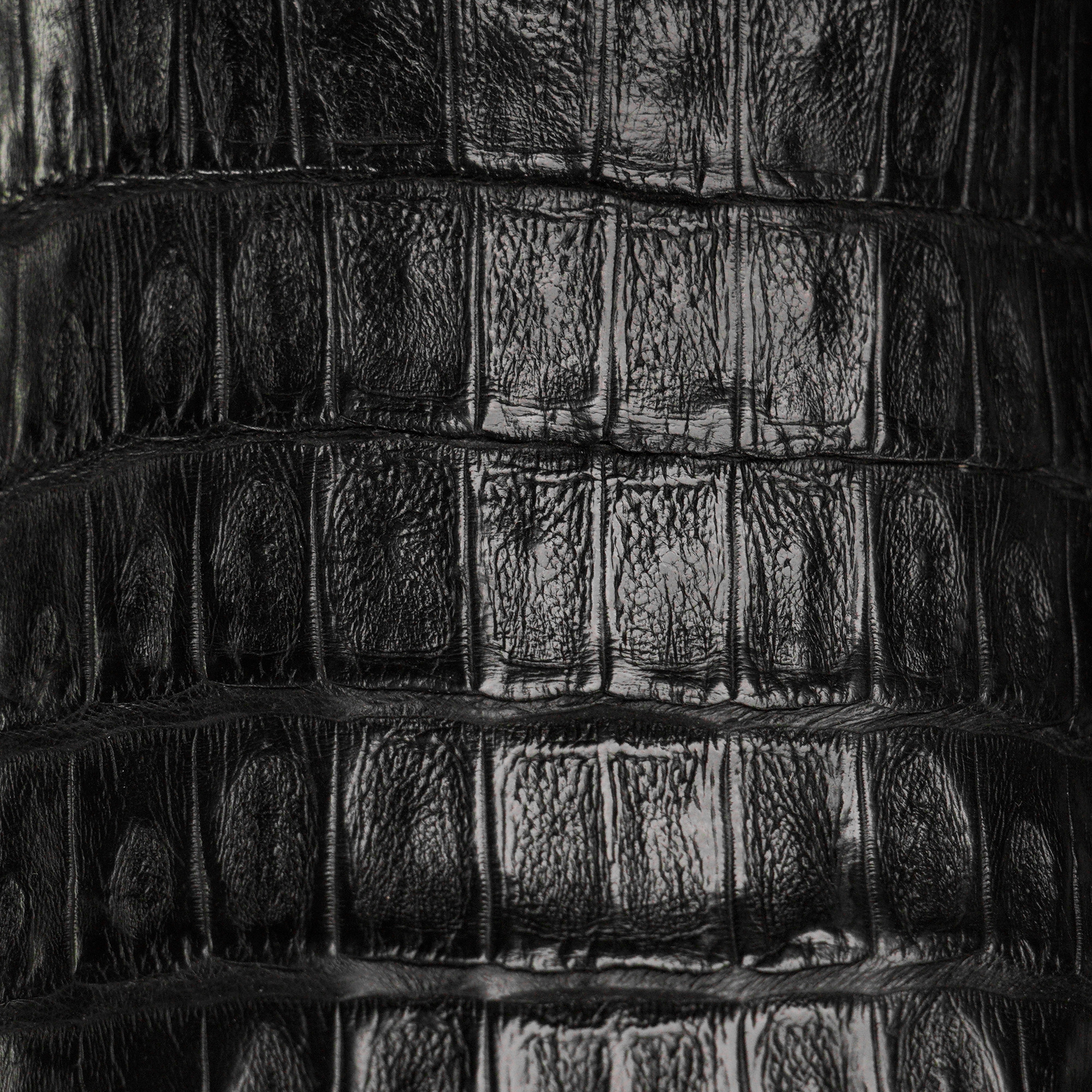 AUTHENTIC Black Caiman Belly – Square Toe - Image 4