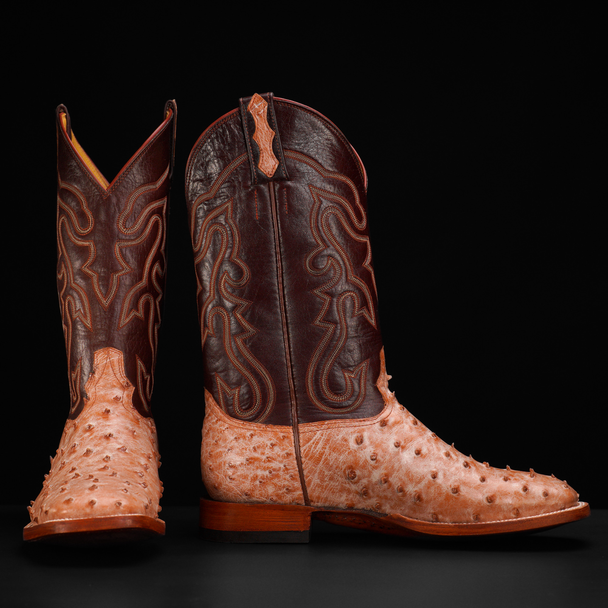 Genuine Rio Orix Full Quill Ostrich - Square Toe (FREE Belt & Wallet) - Image 2