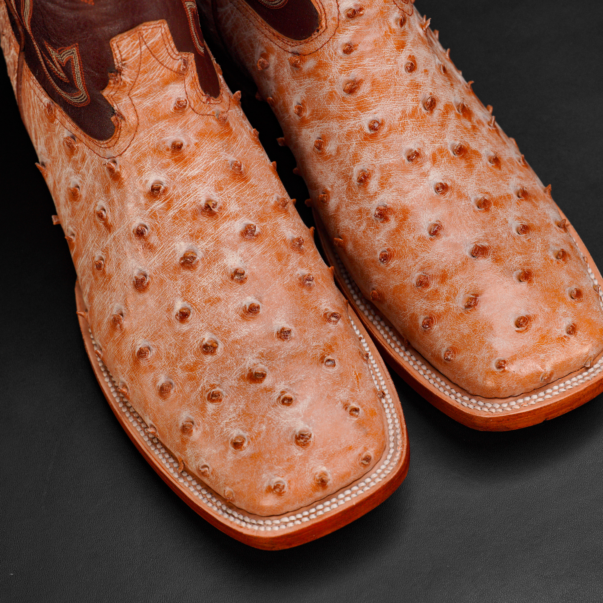 Genuine Rio Orix Full Quill Ostrich - Square Toe (FREE Belt & Wallet) - Image 3