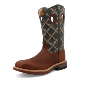 Twisted X Western Work Boot Mocha & Slate - Square Toe (Steel Toe)