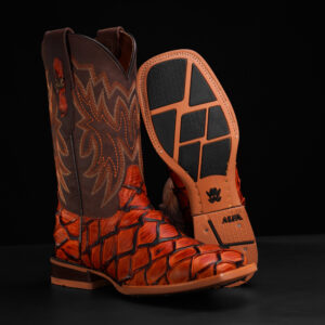 Cognac Pirarucu – Square Toe