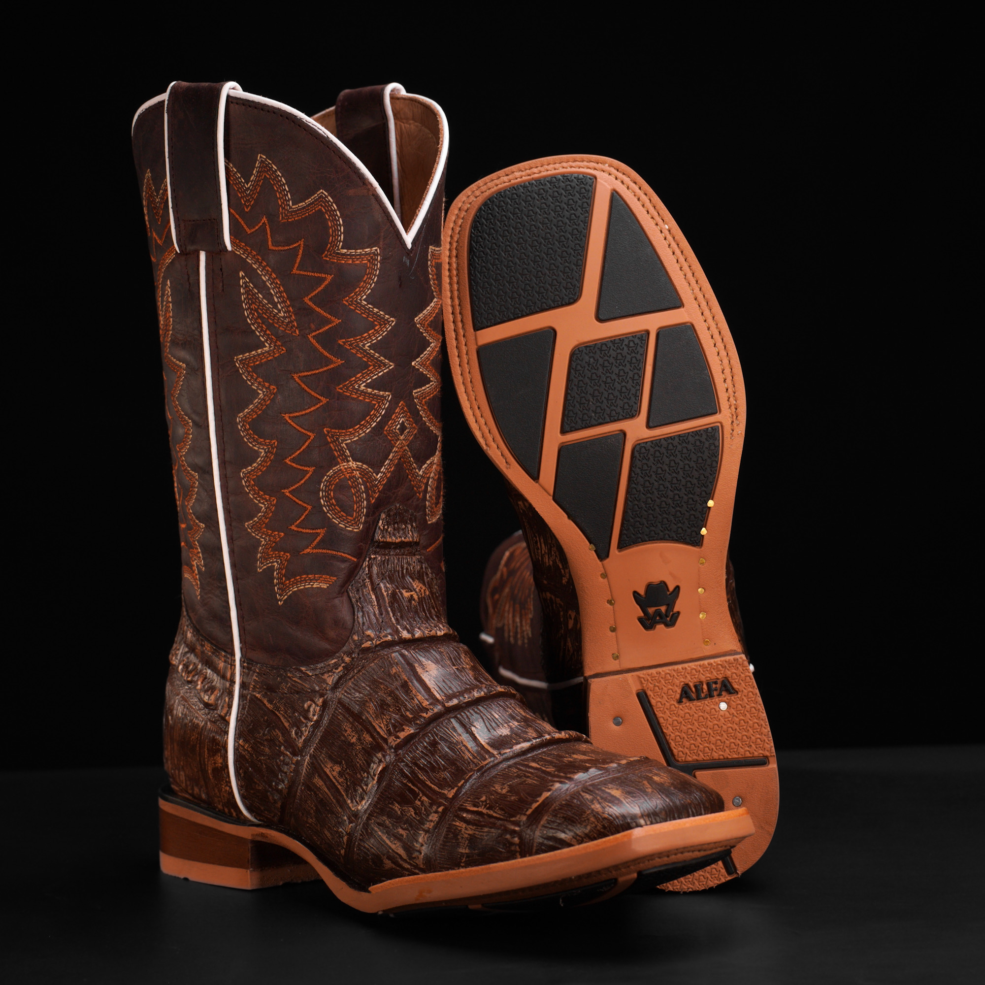 Rustic Orix Alligator Belly - Square Toe