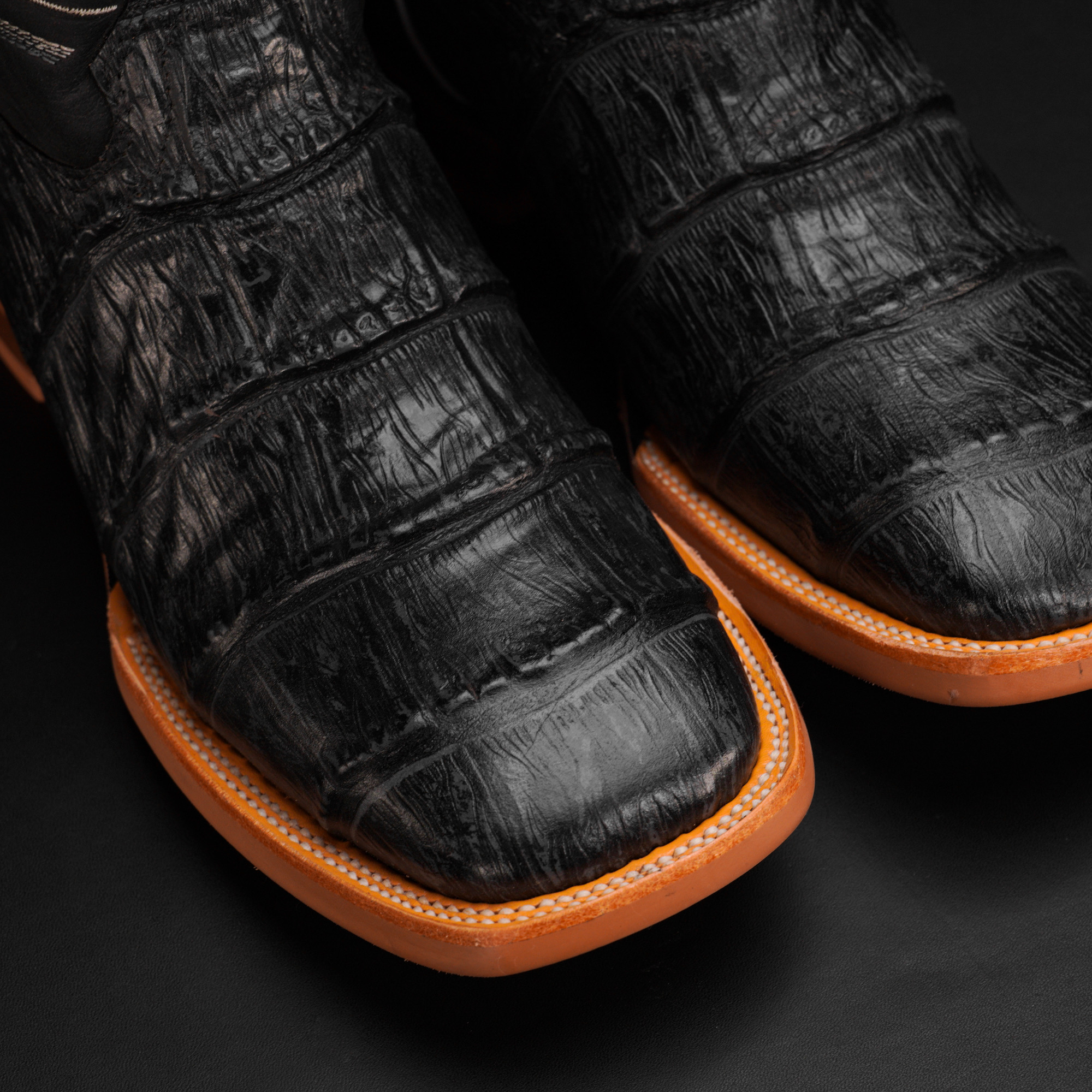 Gray Alligator Belly - Square Toe - Image 2