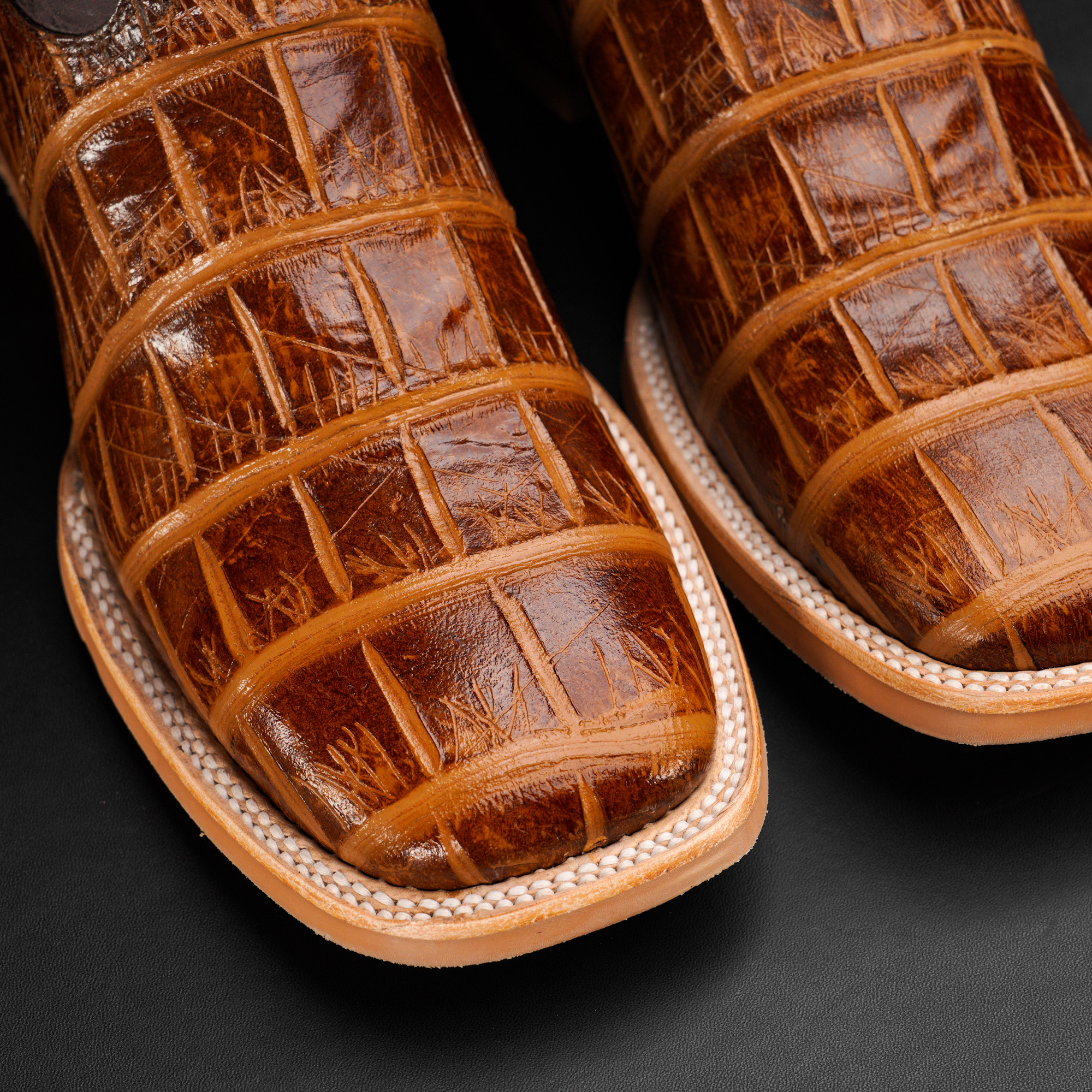 Honey Alligator - Square Toe - Image 2