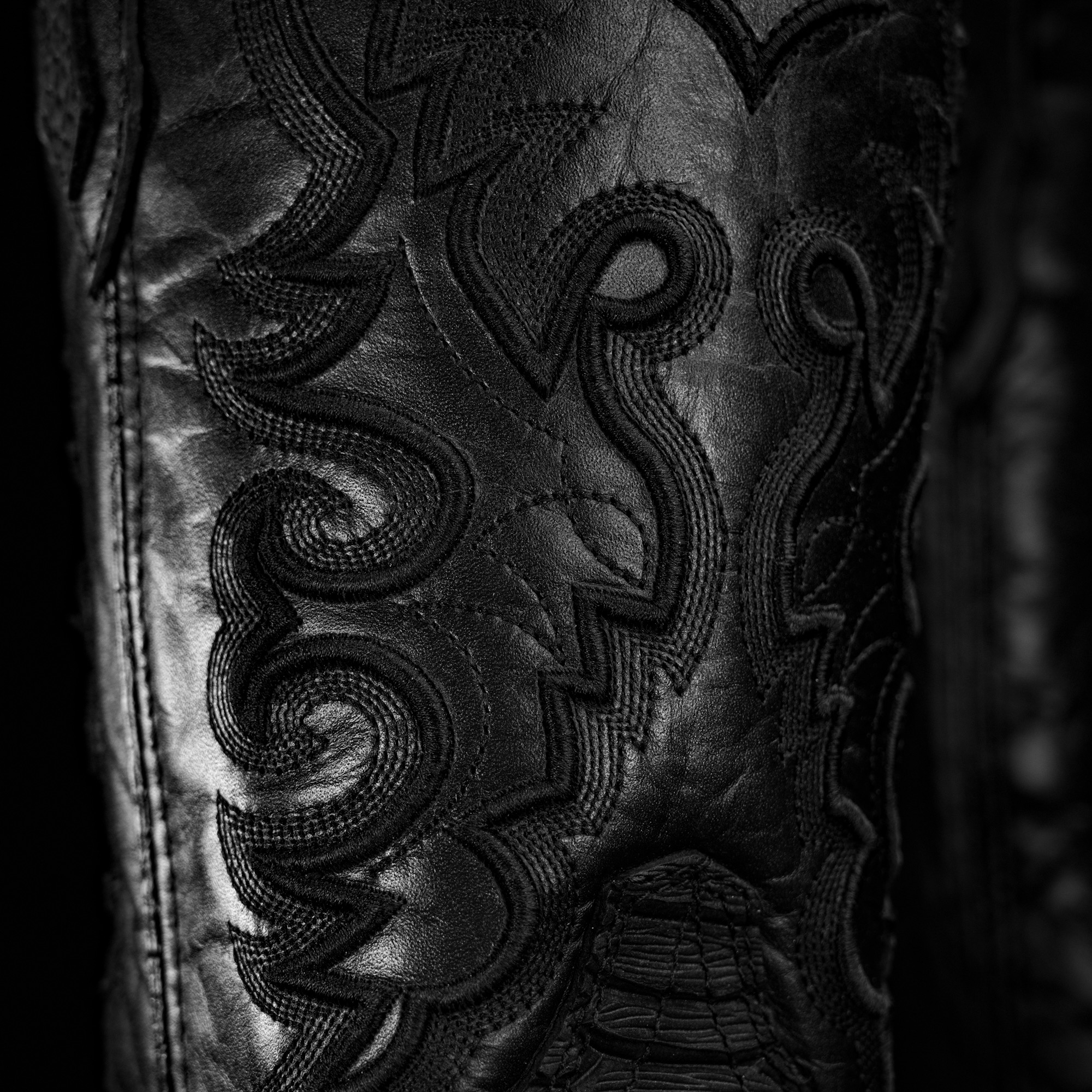 Matte Black Python – Square Toe - Image 3