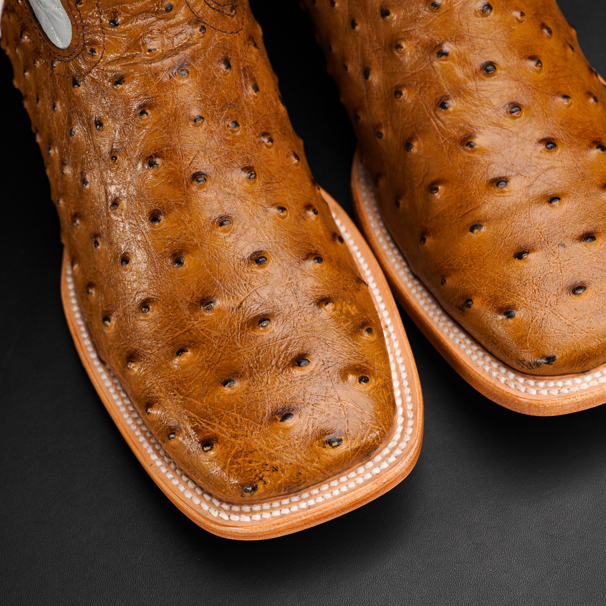 Honey Ostrich – Square Toe - Image 3