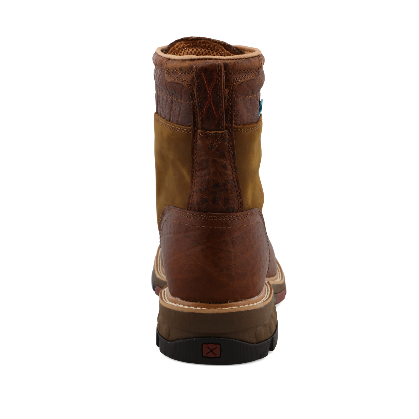 Twisted X Waterproof CellStretch Lacer Distressed Saddle & Cognac - Square Toe (Steel Toe) - Image 6