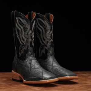 AUTHENTIC Patch Work Gray Ostrich – Square Toe