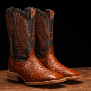 AUTHENTIC Brandy Ostrich – Square Toe