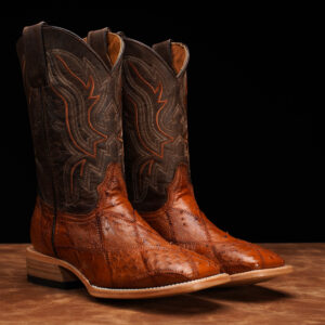 AUTHENTIC Patch Work Brandy Ostrich – Square Toe