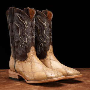 AUTHENTIC Patch Work Orix Ostrich – Square Toe