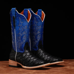 Matte Black Giant Python - Square Toe