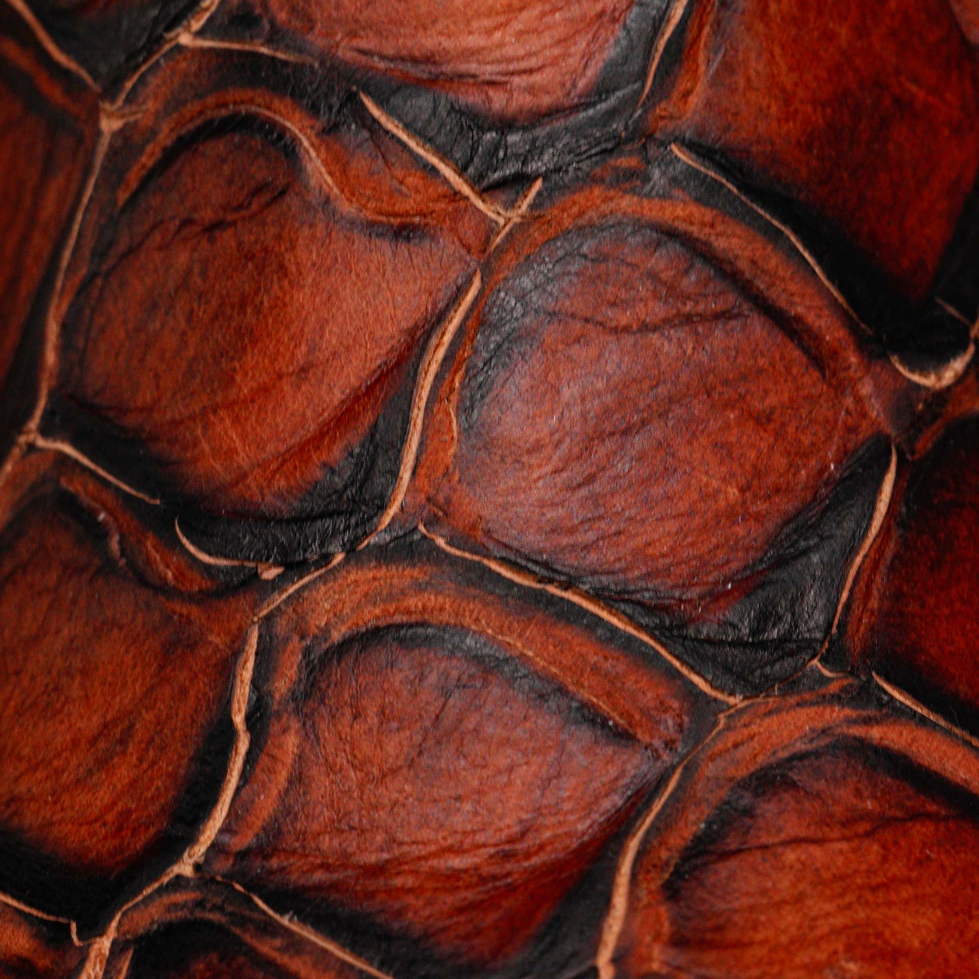 Cognac Rustic Fish Scale – Square Toe - Image 4