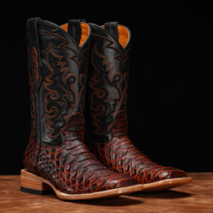 Cognac Giant Python – Square Toe