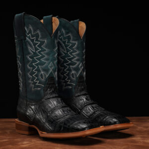 Black Alligator Belly - Square Toe