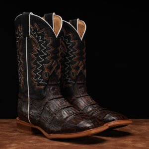 Cognac Alligator Belly - Square Toe