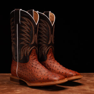 Cognac Ostrich – Square Toe