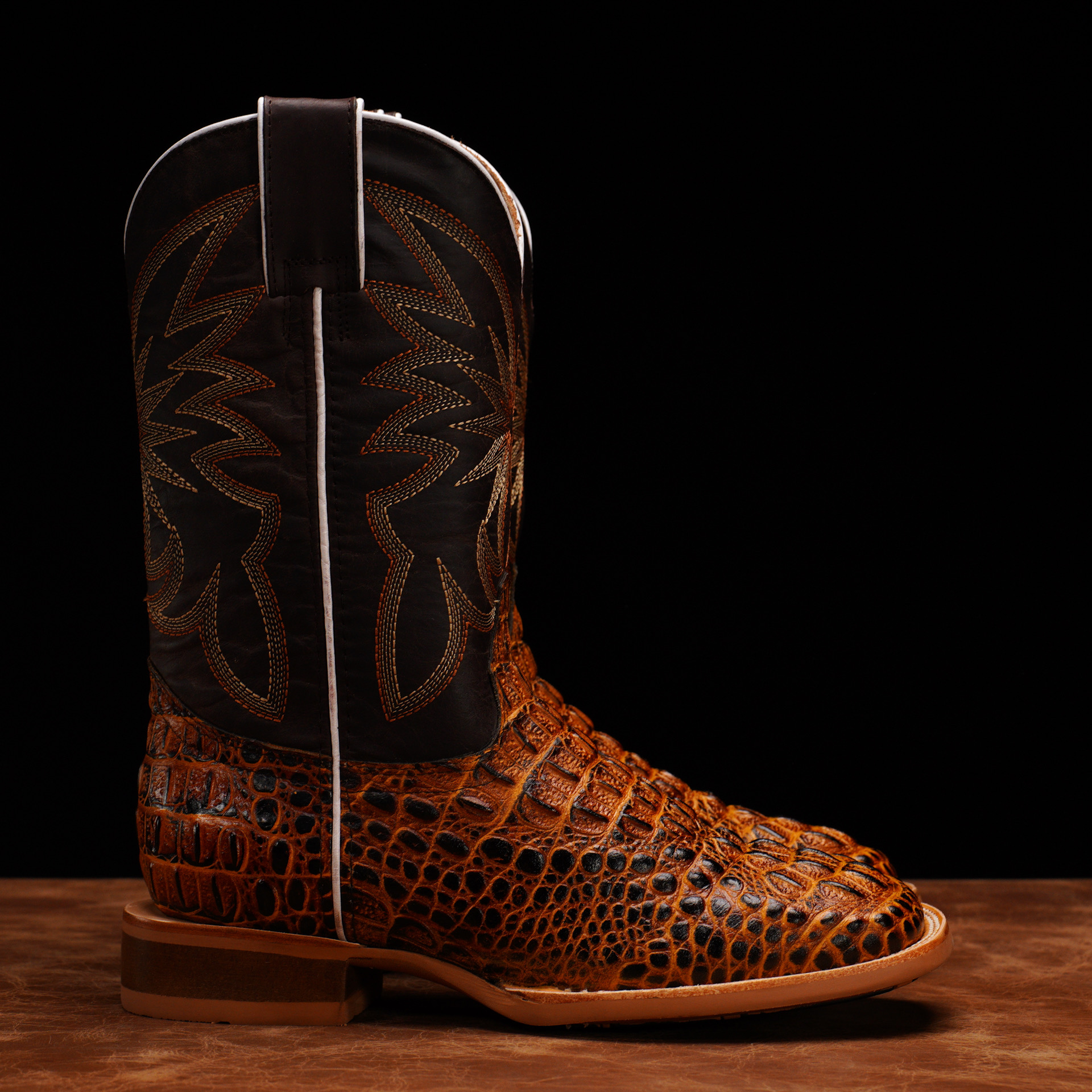 Honey Caiman Neck - Square Toe - Image 2