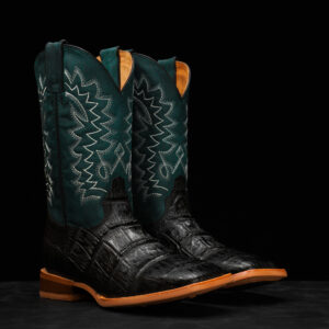 Black Alligator Belly - Square Toe