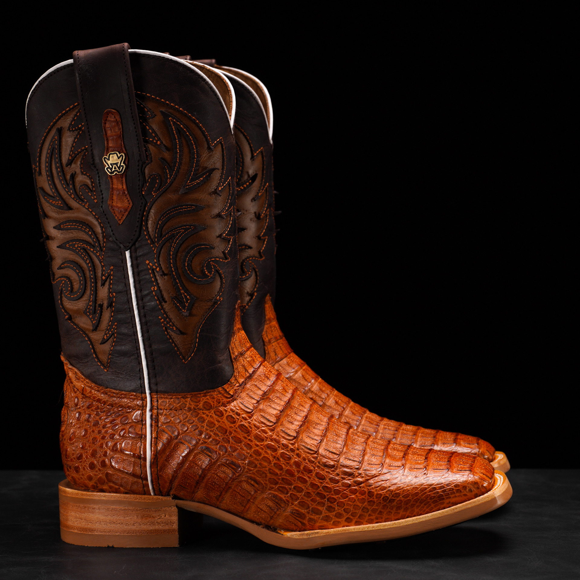 AUTHENTIC Brandy Caiman Horn Back – Square Toe - Image 2