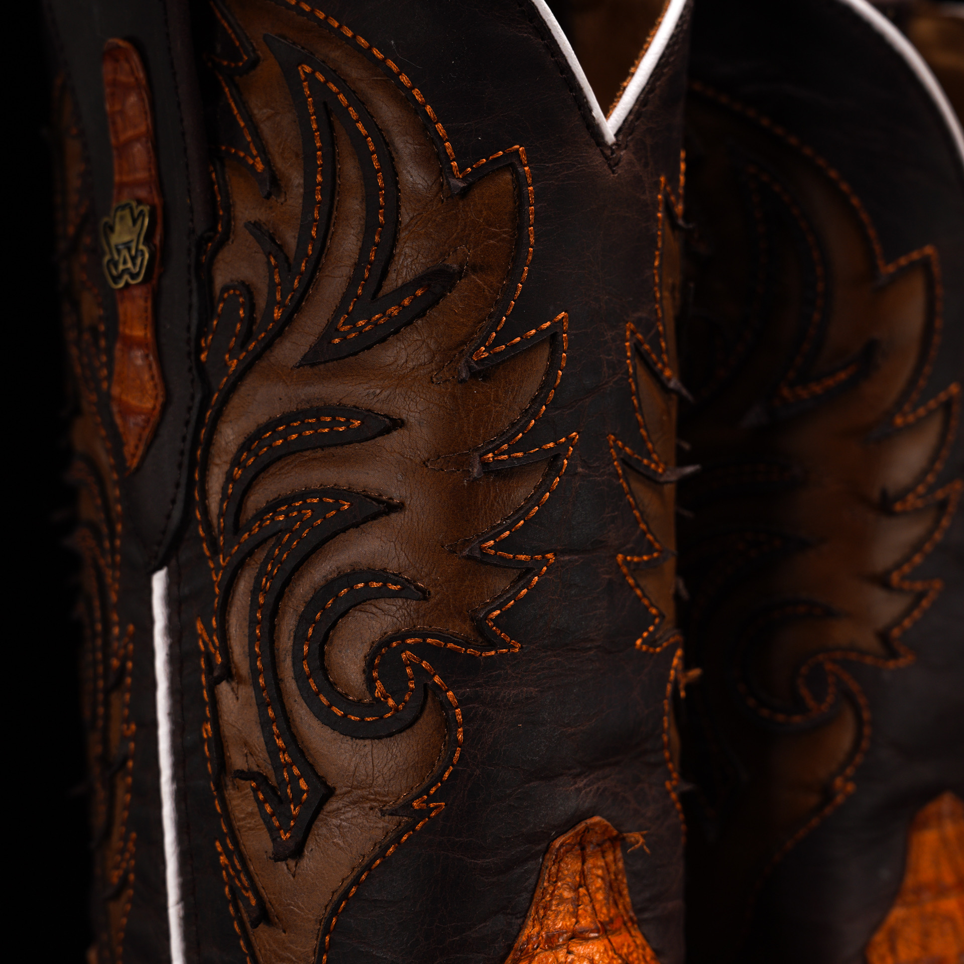 AUTHENTIC Brandy Caiman Horn Back – Square Toe - Image 5