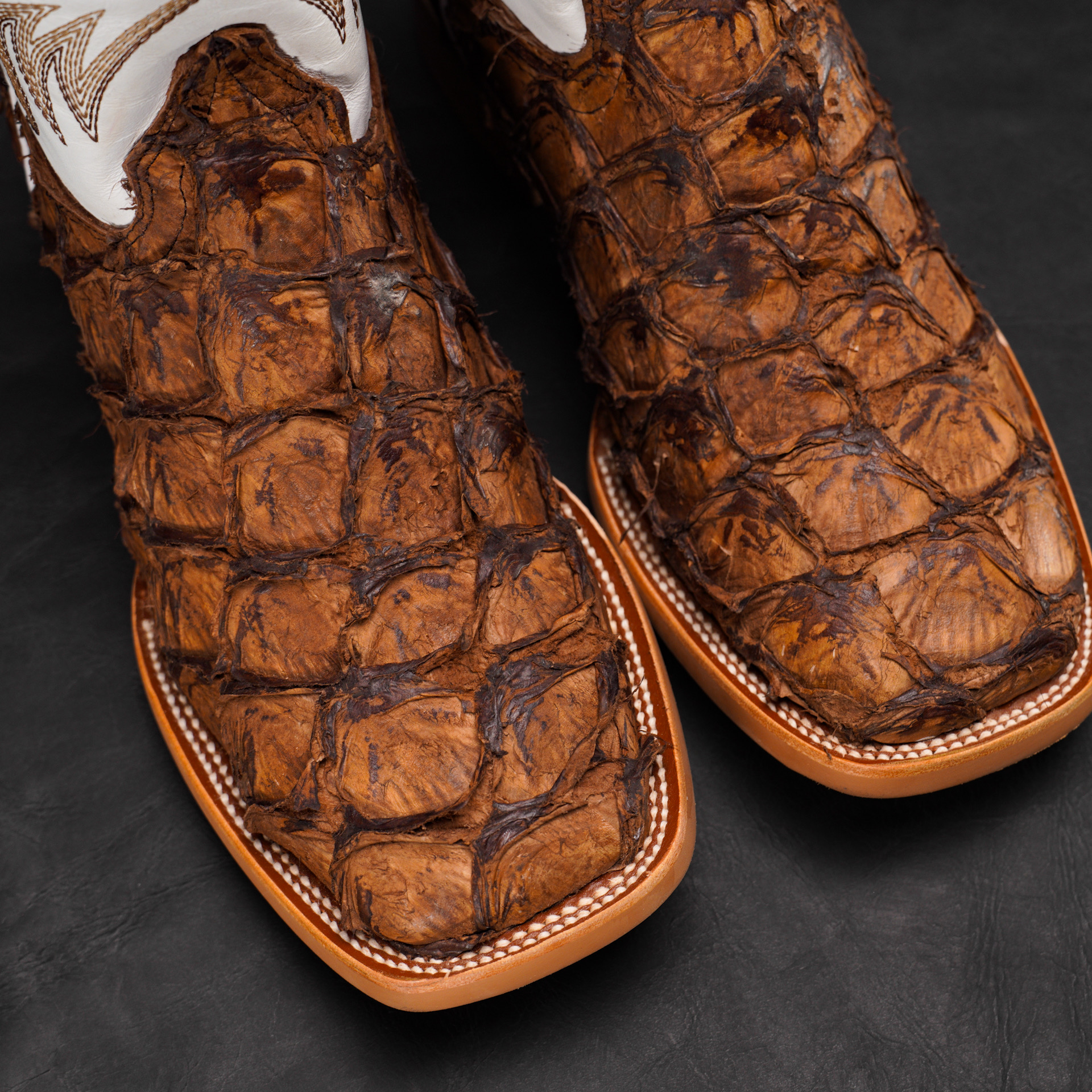AUTHENTIC Brown Pirarucu – Square Toe - Image 3