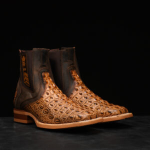 Orix Caiman Horn Back Chelsea Boot - Square Toe