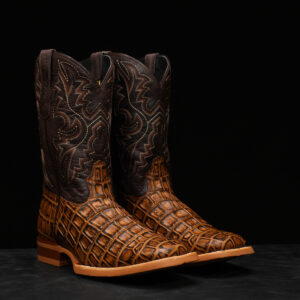 Honey Alligator Belly - Square Toe