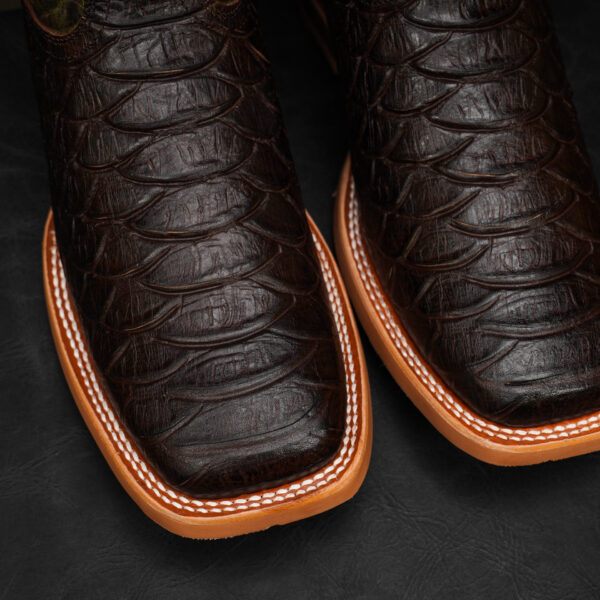 Brown Giant Python – Square Toe - Alfa Western WearAlfa Western Wear